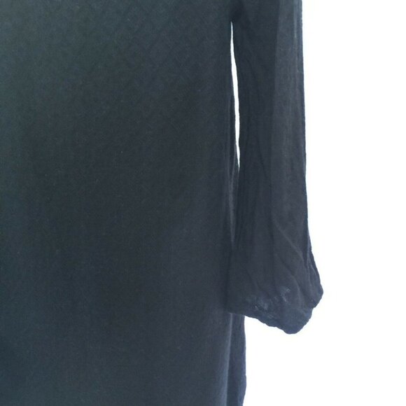 FOREVER 21 Black Peasant Tunic Top Tassels Blouse - Picture 4 of 7